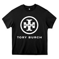 Black white burch tory Heavy Core Tee - PixelWave