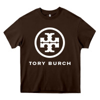 Chocolate Brown white burch tory Heavy Core Tee - PixelWave