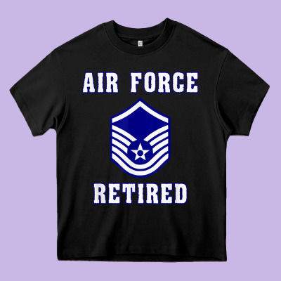 Military Master Sergeant Air Force Retired T Shirt Heavy Core Tee Designed By Pixelwave