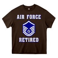 Chocolate Brown military master sergeant air force retired t shirt Heavy Core Tee - PixelWave