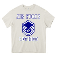 Cream military master sergeant air force retired t shirt Heavy Core Tee - PixelWave