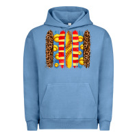 Pigment Pebble Blue softball  brushstrokes Urban Hoodie - AdoDesignShop