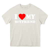 Cream I Love My Boyfriend T-Shirt Heavy Core Tee - PixelWave