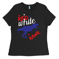 Black 4th of July Dinosaur Ladies Tee - Bettercallsaul