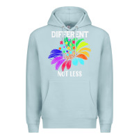 Blue Mist Different Not Less Daisy Autism Puzzle Premium Hoodie - CowhideDigitalArt