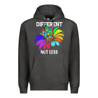 Different Not Less Daisy Autism Puzzle Premium Hoodie | Teevron