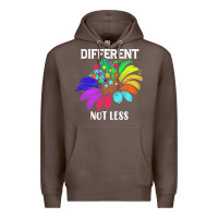 Coffee Different Not Less Daisy Autism Puzzle Premium Hoodie - CowhideDigitalArt