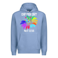 Colony Blue Different Not Less Daisy Autism Puzzle Premium Hoodie - CowhideDigitalArt