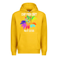 Lemon Different Not Less Daisy Autism Puzzle Premium Hoodie - CowhideDigitalArt