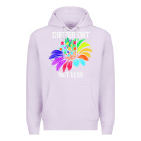 Lilac Different Not Less Daisy Autism Puzzle Premium Hoodie - CowhideDigitalArt