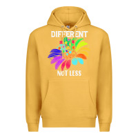 Mustard Different Not Less Daisy Autism Puzzle Premium Hoodie - CowhideDigitalArt