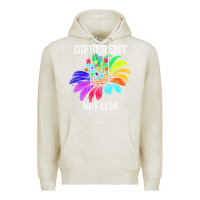 Oatmeal Heather Different Not Less Daisy Autism Puzzle Premium Hoodie - CowhideDigitalArt