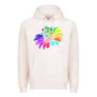 Pale Pink Different Not Less Daisy Autism Puzzle Premium Hoodie - CowhideDigitalArt