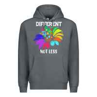 Rock Different Not Less Daisy Autism Puzzle Premium Hoodie - CowhideDigitalArt