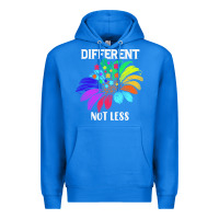 True Royal Different Not Less Daisy Autism Puzzle Premium Hoodie - CowhideDigitalArt