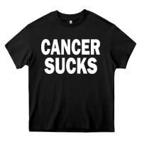 Black cancer sucks Heavy Core Tee - PixelWave