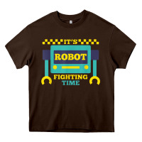 Chocolate Brown it's robot fighting time funny robotics engineer battle bots Heavy Core Tee - PixelWave