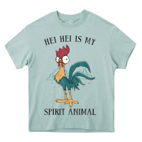 Arona Moana Hei Hei Is My Spirit Animal Portrait Heavy Core Tee - PixelWave