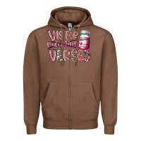 Chestnut v is for valentine versed Zipper Hoodie - RacoonDesign