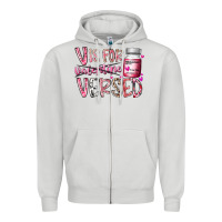 Dove Grey v is for valentine versed Zipper Hoodie - RacoonDesign