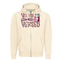 Sandshell v is for valentine versed Zipper Hoodie - RacoonDesign