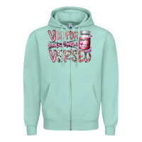 Seafoam v is for valentine versed Zipper Hoodie - RacoonDesign