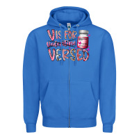 True Royal v is for valentine versed Zipper Hoodie - RacoonDesign