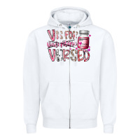 White v is for valentine versed Zipper Hoodie - RacoonDesign