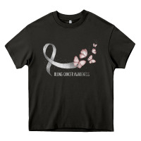 Asphalt pretty white ribbon support lung cancer awareness t shirt Heavy Core Tee - Craftify