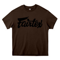 Chocolate Brown Fairtex Combat Sport Style Black Heavy Core Tee - Craftify
