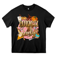 Black fall  lunch lady Heavy Core Tee - BarkalooDesign