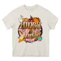 Cream fall  lunch lady Heavy Core Tee - BarkalooDesign