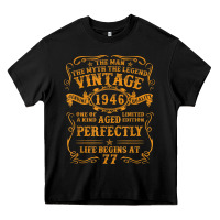Black vintage 1946 the man myth legend 77 year old birthday gifts Heavy Core Tee - trangStudio