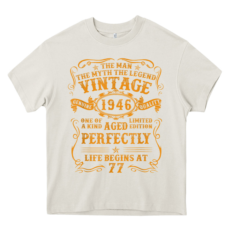 Vintage 1946 The Man Myth Legend 77 Year Old Birthday Gifts Heavy Core Tee by trangStudio | Teevron