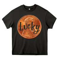 Asphalt Cute Good Luck Gift - Lucky Penny Heavy Core Tee - Craftify