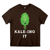 Chocolate Brown kaleing it kale art for vegans vegetarians Heavy Core Tee - Craftify