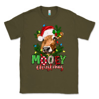 Army Green Mooey Christmas Classic Tee - texasbilliewilder
