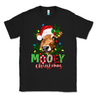 Black Mooey Christmas Classic Tee - texasbilliewilder