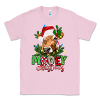 Bubblegum Pink Mooey Christmas Classic Tee - texasbilliewilder