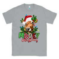 Heather Grey Mooey Christmas Classic Tee - texasbilliewilder