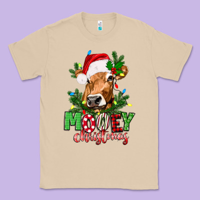 Mooey Christmas Classic Tee Designed By Texasbilliewilder