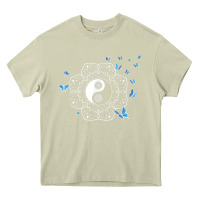 Mossy yin yang with butterflies ancient chinese yin yang Heavy Core Tee - Craftify