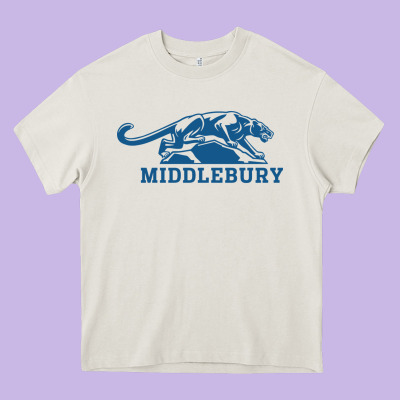 Middlebury Panthers Heavy Core Tee Designed By Craftify