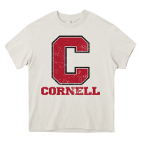 Cream cornell big red Heavy Core Tee - Craftify