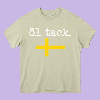 Swedish Beer Please Ol Tack Heavy Core Tee Designed By Craftify