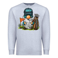 Heather Grey golf gnome Premium Sweatshirt - BarkalooDesign