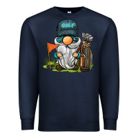 Navy golf gnome Premium Sweatshirt - BarkalooDesign