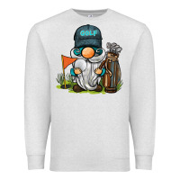 Oatmeal Heather golf gnome Premium Sweatshirt - BarkalooDesign