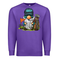 Purple golf gnome Premium Sweatshirt - BarkalooDesign