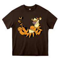 Chocolate Brown tigger Heavy Core Tee - Craftify